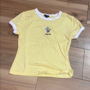 A yellow T-shirt